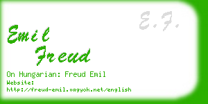 emil freud business card